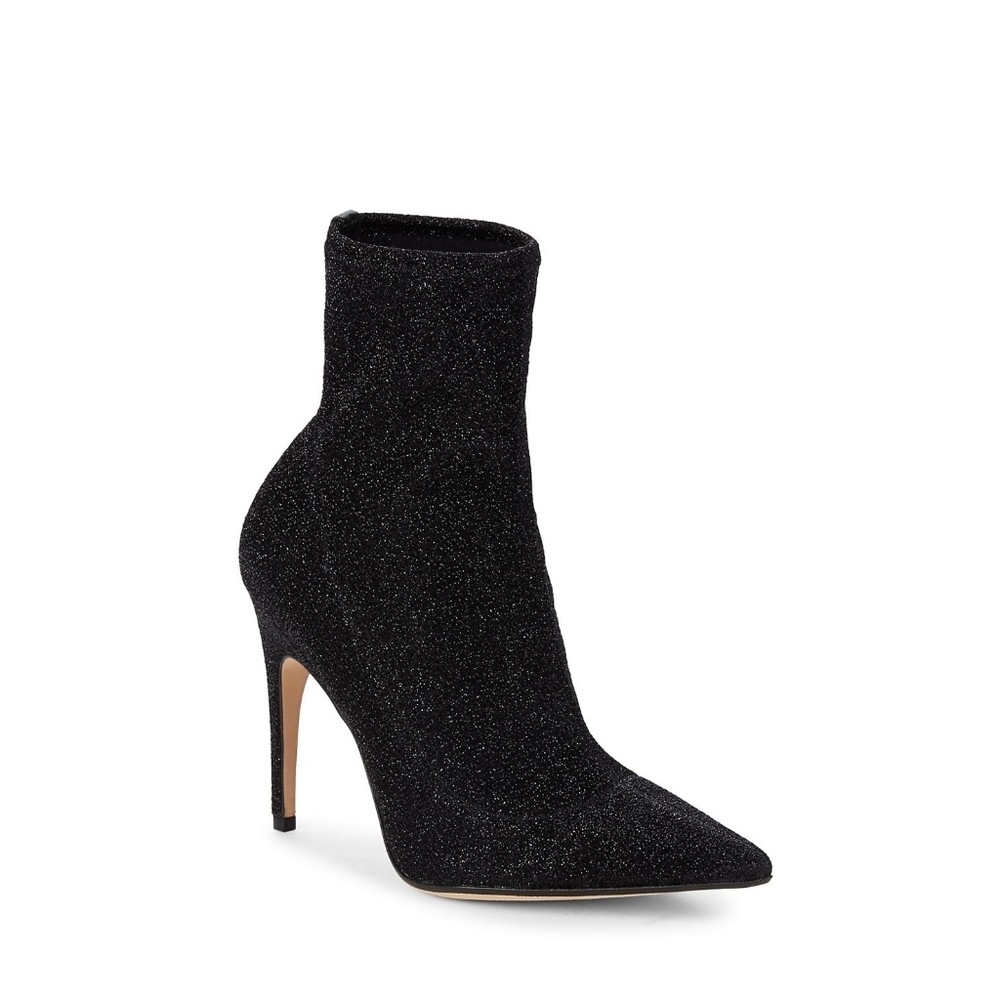 SERGIO ROSSI Nero Glitter Boots Booties Sock